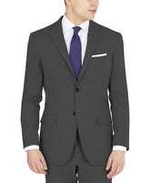 DKNY Men's Modern Fit High Performance Separates Business Suit Jacket, Charcoal Solid, 48 Tall